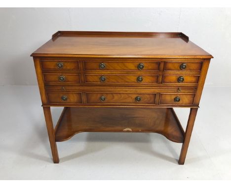  Reproduction antique Mahogany sideboard with nine drawers and shelf under