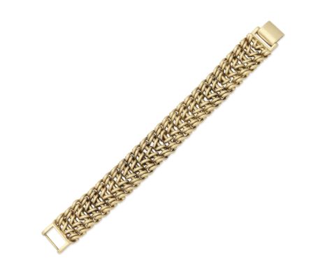 PATEK PHILLIPPE: FANCY-LINK BRACELETOf open woven linking, signed Patek Phillippe &amp; Co., maker's mark, length 17.3cmFor f