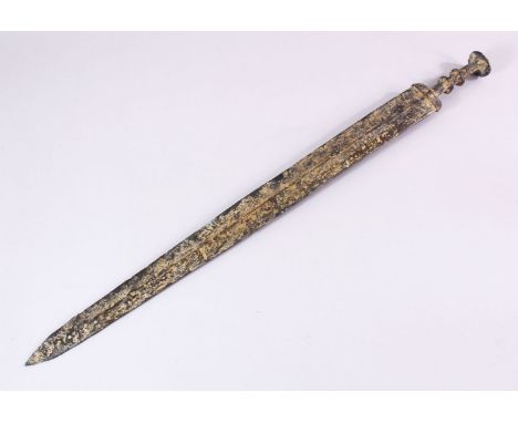 AN EARLY BRONZE LURISTAN SWORD, 65cm