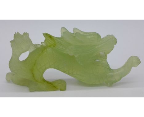 A jade carving of a dragon