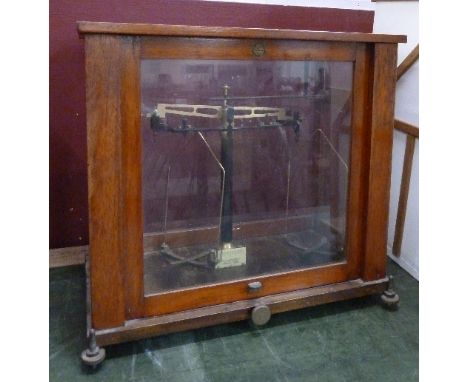A pair of Baird & Tatlock scales, cased