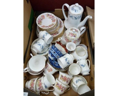 Assorted china including Royal Worcester, Colclough and Royal Standard, plates, stein, etc.