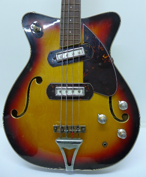 A 1960's Zenta Japanese bass guitar