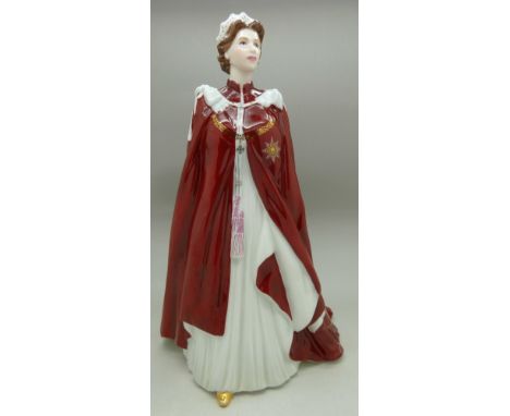 A Royal Worcester figure, 80th Birthday celebration of H.M. Queen Elizabeth II, boxed