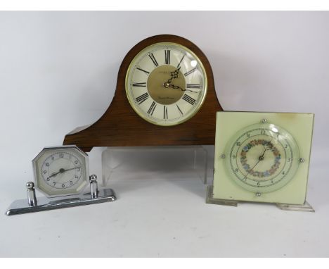 London Clock Company Westminster Whittington Quartz mantle clock plus two vintage mechanical mantle clocks.