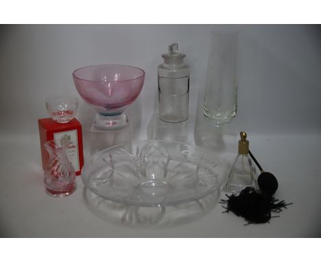 Good Mixed Glass lot to include Caithness, Royal Brierley and RCR Atomiser. See photos.