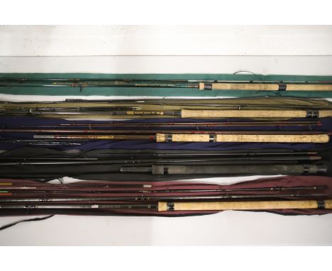 Five Ledger/Quiver Rods In Carbon Fibre by various makers together with cloth bags. See photos for details. 