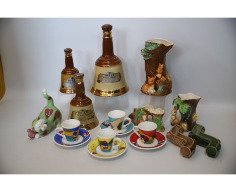 Mixed Ceramic Lot to include Hornsea Fauna, Empty Wade Decanters etc. see photos.