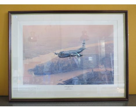 Framed limited edition print "Clipper Morning Star" by robert Taylor, no 380/1000, signed.34" by 25.5".