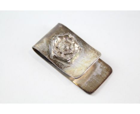 Hallmarked .925 Sterling Silver Yorkshire / Lancashire Rose Money Clip (23g) 656900