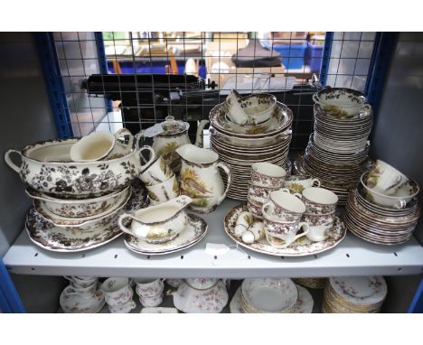 Very large amount (100+ pieces) of mostly Palissy Gameware and Spode.  See photos. 