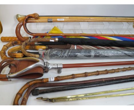 Selection of Umbrellas, Shooting stick etc. see photos.