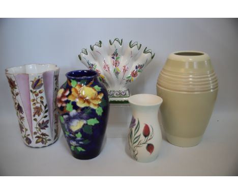 Nice Selection of Ceramic Vases by Radford, Poole Maling.  Tallest 10 inches.  See photos.