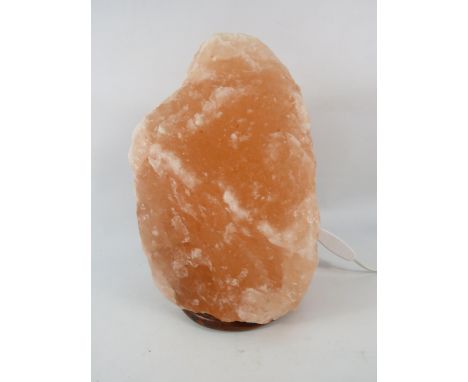 Large Himalayan salt lamp, 12" tall.