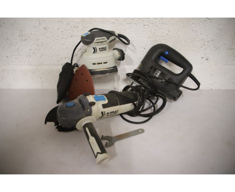 Details Sander, 4 inch Angle Grinder, Jigsaw all in working order.