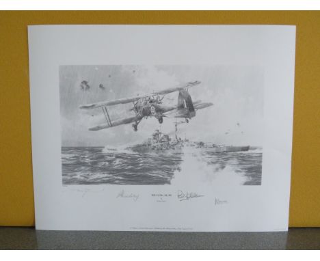 Unframed Commemorative print by Robert Taylor issued with the previous lot "The Fatal Blow" no 35/50 signed by the artist and