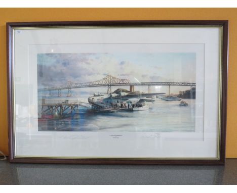 Framed Limited Edition Print By Robert Taylor "Limitless Horizons" No 499/1000 signed by the artist and Robert Ford - Pan Am 