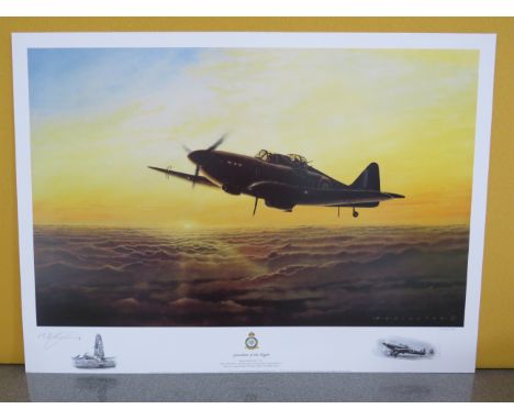 Unframed limited edition print by M.A KINNEAR " Guardian of the night" 205/ 500 signed by the artist. 27" by 20".