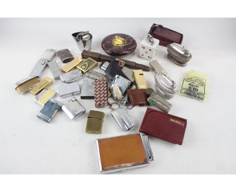 Lighters Job Lot Inc Vintage Table / Desk - Zippo - Ronson - IMCO - Watch Etc 561306