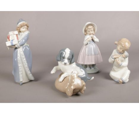 Four Nao by Lladro figurines.  