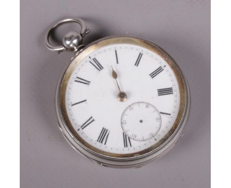 A silver fusee pocket watch. Assayed 1881 by Joseph Walton. Inscribed W.H.Riley to the movement.  