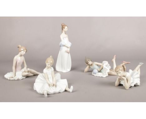 Five Nao by Lladro figurines.  