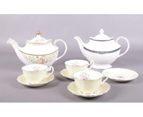 A quantity of miscellaneous ceramic's. Royal Doulton teapots 'Byron' 'Lichfield', Adderley part tea set.  