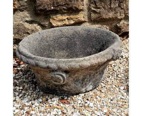 Oval planter with swag detail 31cm x 42cm x 10cm high 