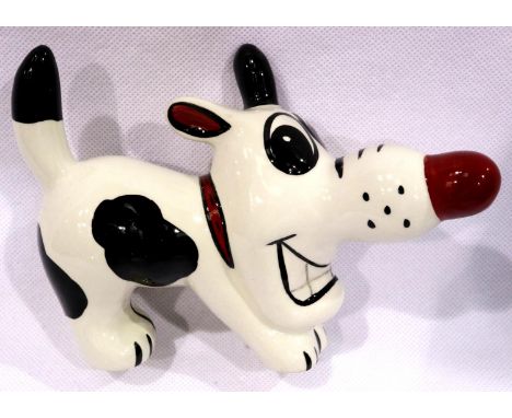 Lorna Bailey dog, Dashy, L: 15 cm. No cracks, chips or visible restoration. P&amp;P Group 1 (£14+VAT for the first lot and £1