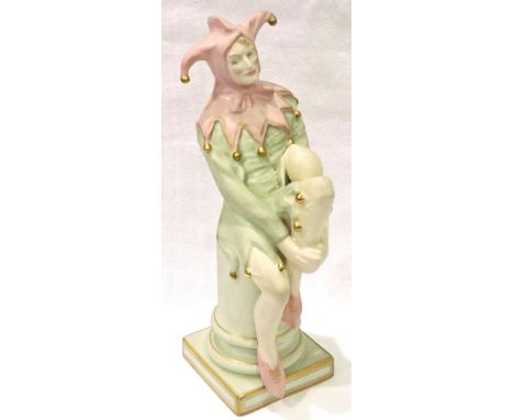 Limited edition Royal Doulton Jester, HN 3922, 555/950, H: 26 cm. No cracks, chips or visible restoration. P&amp;P Group 2 (£