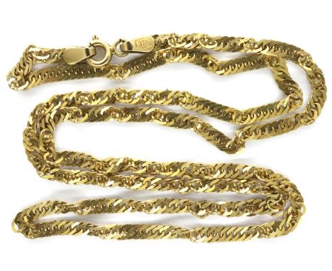 9ct gold necklace, L: 45 cm, 4.4g. P&amp;P Group 1 (£14+VAT for the first lot and £1+VAT for subsequent lots) 