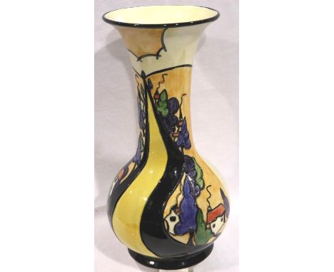 Rare Lorna Bailey Maybank vase, H: 30 cm. No cracks, chips or visible restoration. P&amp;P Group 3 (£25+VAT for the first lot