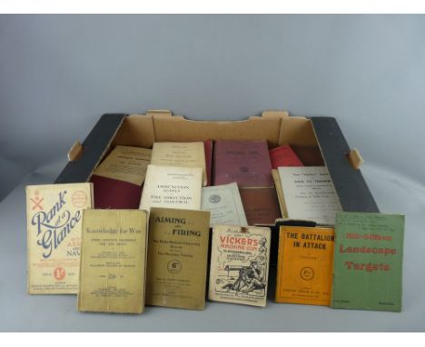 A LARGE &amp; INTERESTING PARCEL OF WWI MILITARY INSTRUCTION BOOKLETS examples: Guide for the Vicar's Machine Gun, Manual of 