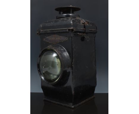 Adlake no 55 painted railway lamp, BR(M) 40cm.