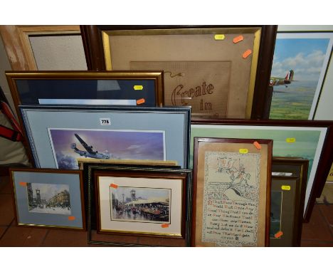 AVIATION PRINTS ETC, comprising John Young (British 1930) 'Per Ardua Ad Astra', a signed limited edition print of the RAF Bat