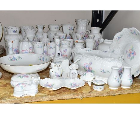 A QUANTITY OF AYNSLEY LITTLE SWEETHEART VASES AND OTHER GIFTWARES, to include twenty six vases (one Wild Tudor pattern vase),