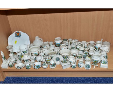 A COLLECTION OF TAMWORTH CRESTED CHINA, by various manufacturers each bearing Tamworth's coat of arms, approximately seventy 