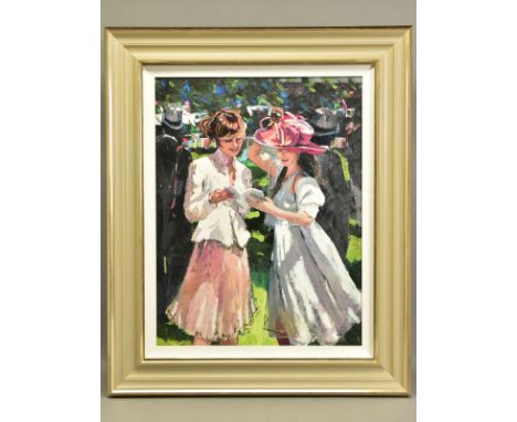 SHERREE VALENTINE DAINES (BRITISH 1959) 'ROYAL ASCOT LADIES DAY II' a limited edition print 38/195, signed bottom right with 