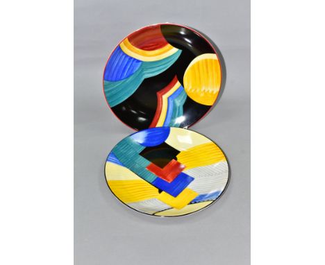TWO WEDGWOOD BRADFORD EXCHANGE 'SUSIE COOPER - THE ART DECO YEARS' PLATES, numbered limited editions, comprising 'Rainbow' 03