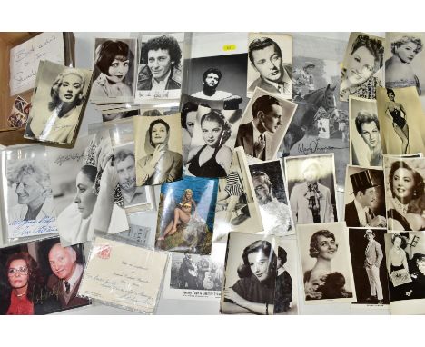 CELEBRITY PHOTOGRAPHS/AUTOGRAPHS, a collection of fifty photographs, some individually signed, some studio facsimile, amongst