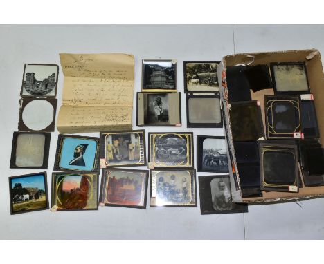 PHOTOGRAPHIC PLATES/MAGIC LANTERN SLIDES, ninety five plates relating to early 20th century ceylon, sizes 2 ¼'' x 1 ¼'' (52),