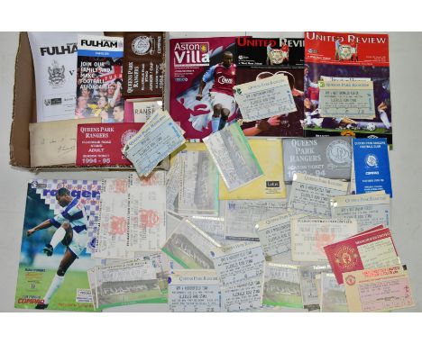 A QUANTITY OF ASSORTED FOOTBALL AND SPORTING EPHEMERA, to include letter signed by Harold Larwood, Manchester United programm