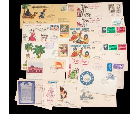 India collection of 21 covers, main and interest in first flight (13) 1969 Air India - Bombay - Dubai + Dubai- Bombay 1969 Ai