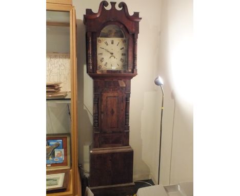 A 19TH CENTURY LONGCASE CLOCK A/F **NOTE - IN OFFICE