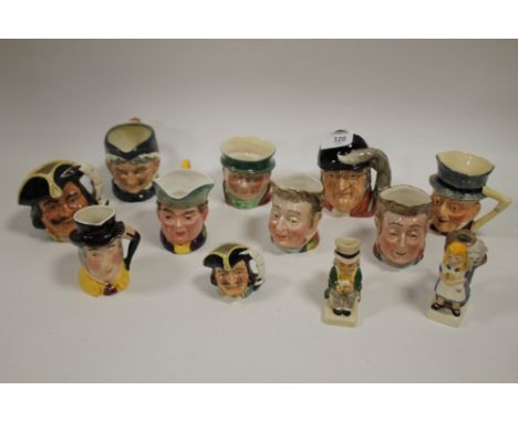 A COLLECTION OF CERAMIC CHARACTER JUGS TO INCLUDE BESWICK EXAMPLES 