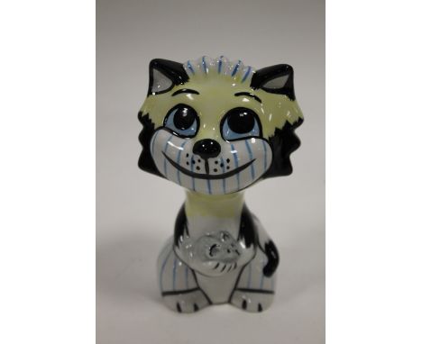 A LORNA BAILEY CERAMIC CAT AND MOUSE FIGURE 