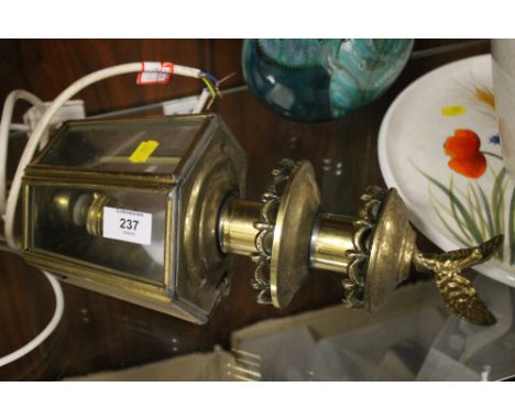 A BRASS ELECTRIC LANTERN
