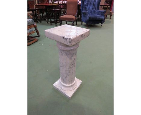 A Corinthian column form ceramic stand, 70cm tall