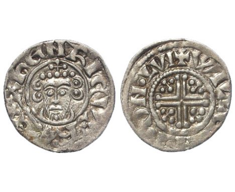 John silver penny Short Cross, Class 5b, Spink 1351, reverse reads:- +WILLELM.ON.LVN ['VN' ligulate], London Mint, moneyer Wi