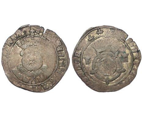 Testoon Henry VIII Southwark Mint S.2367 mintmark E on reverse, the obverse mintmark not visible, 7.64 grammes, About Fine wi